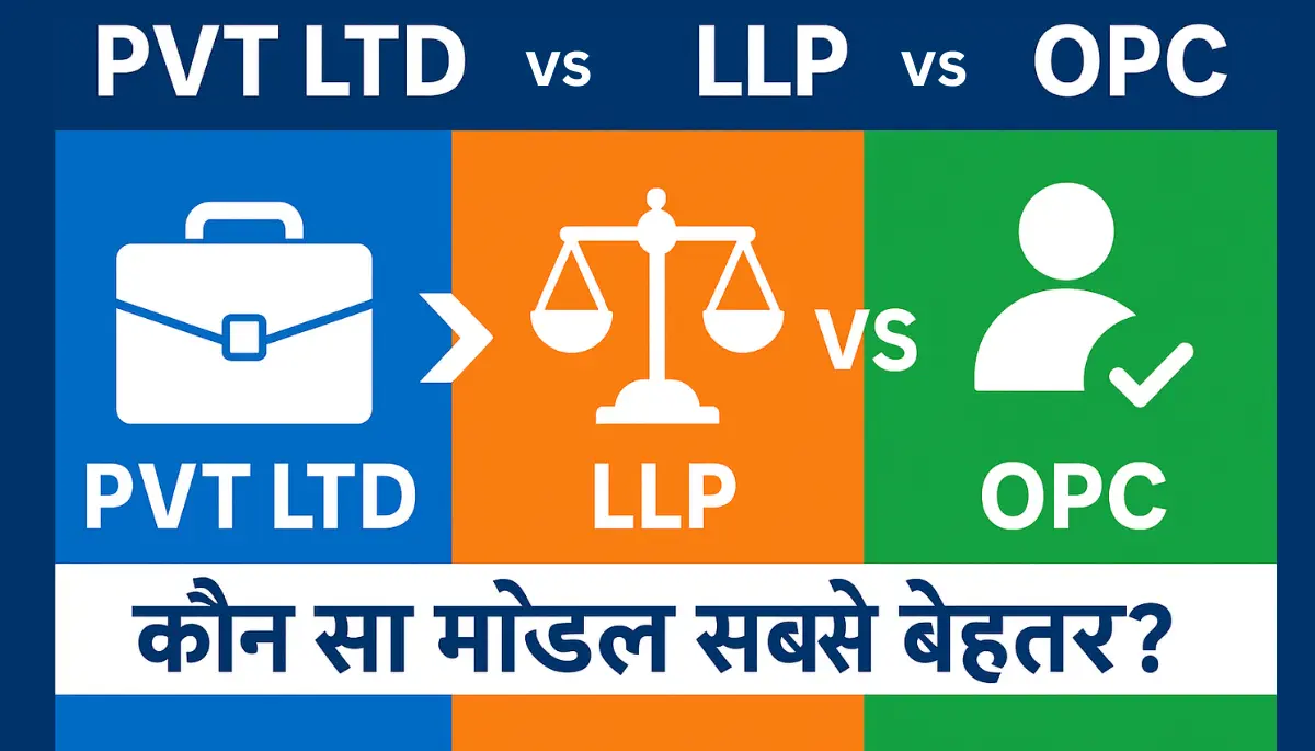 प्राइवेट लिमिटेड कंपनी vs LLP vs OPC – कौन सा ढांचा सही है? (2025)