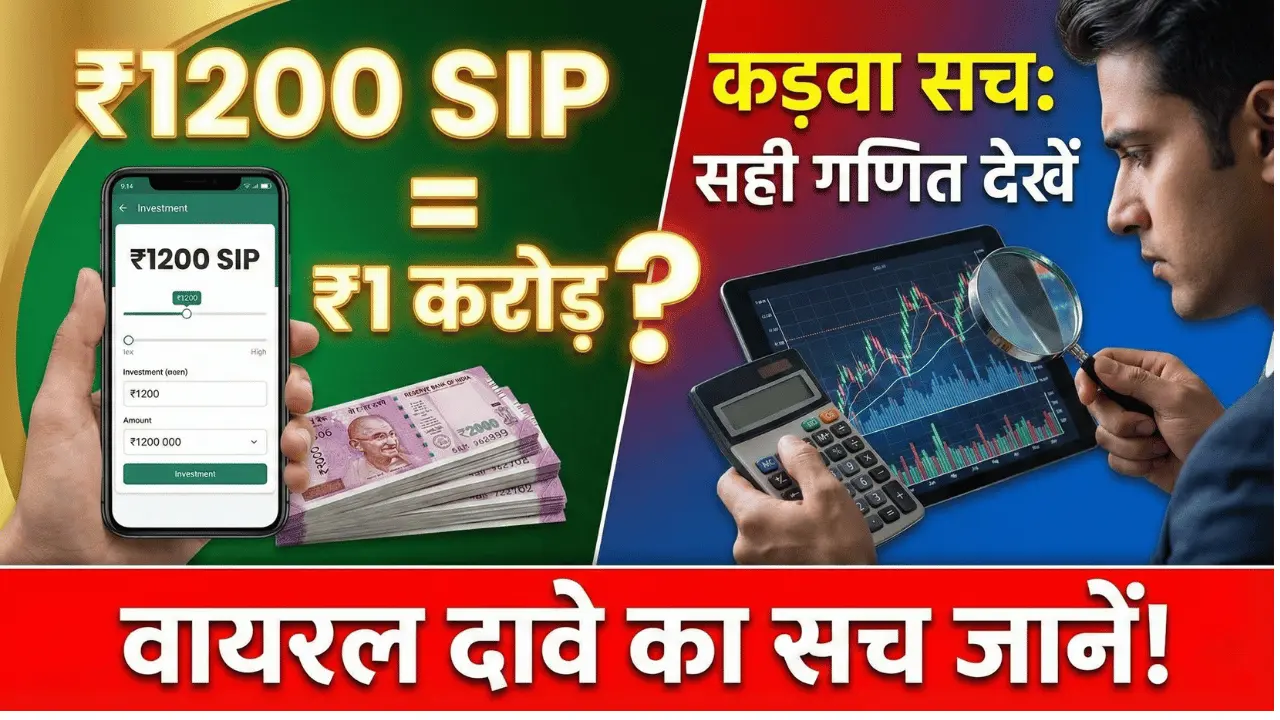 mutual fund sip 1200 monthly calculation 1 crore truth hindi